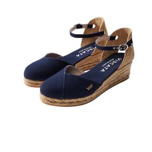 EC Viscata Barcelona Pubol Canvas Espadrille Wedges Sandal 40 9